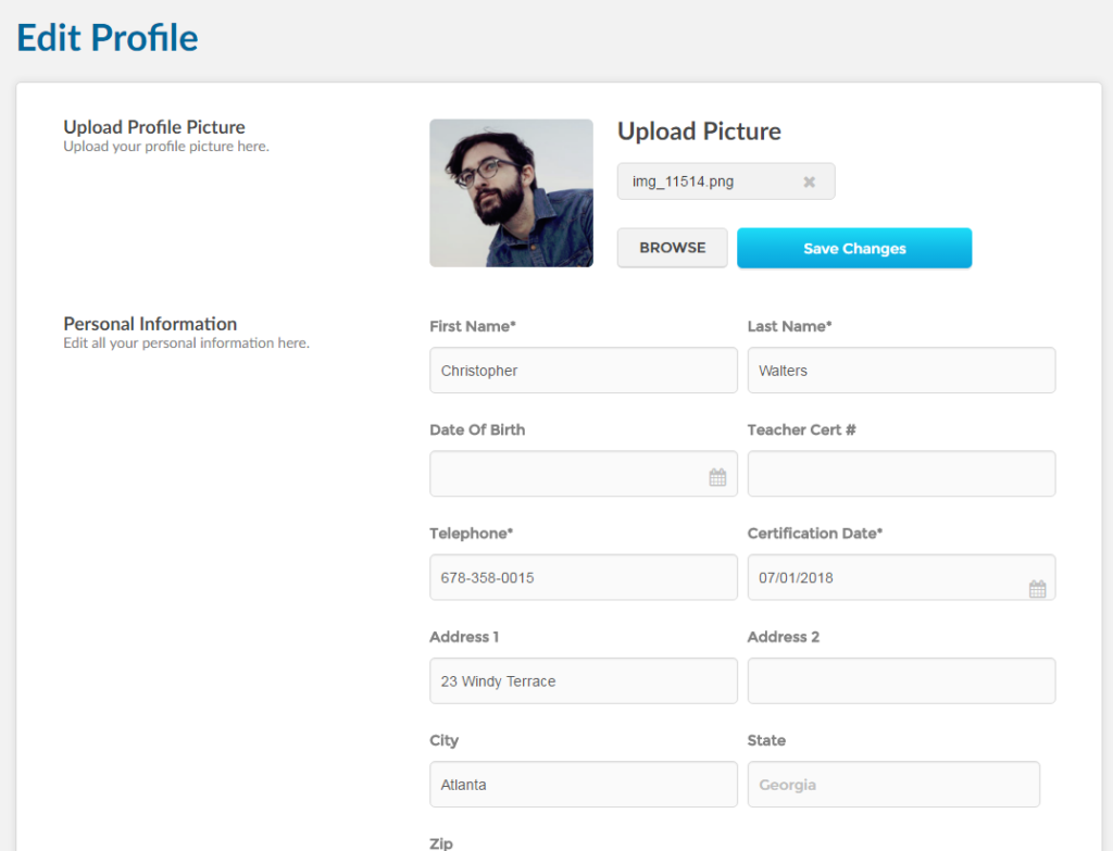 Edit Profile